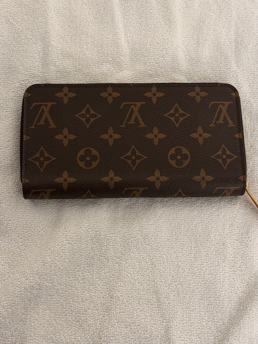 Louis Vuitton Monogram Canvas Zip Wallet in Brown and Tan